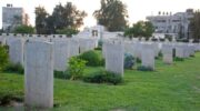 Graves of unknown soldiers at the Gaza War Cemetery