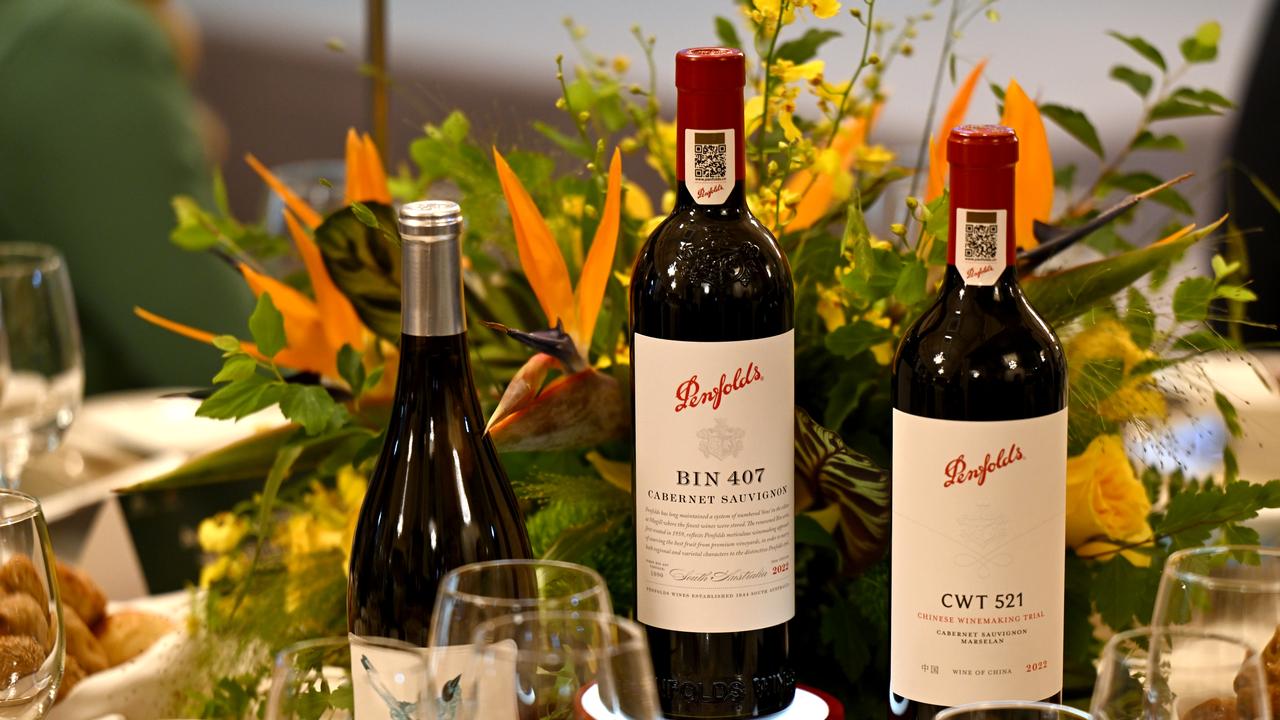 Bottle of Penfolds wine