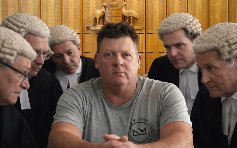 Simon Turner and learned friends. Image: Camillia Bradley