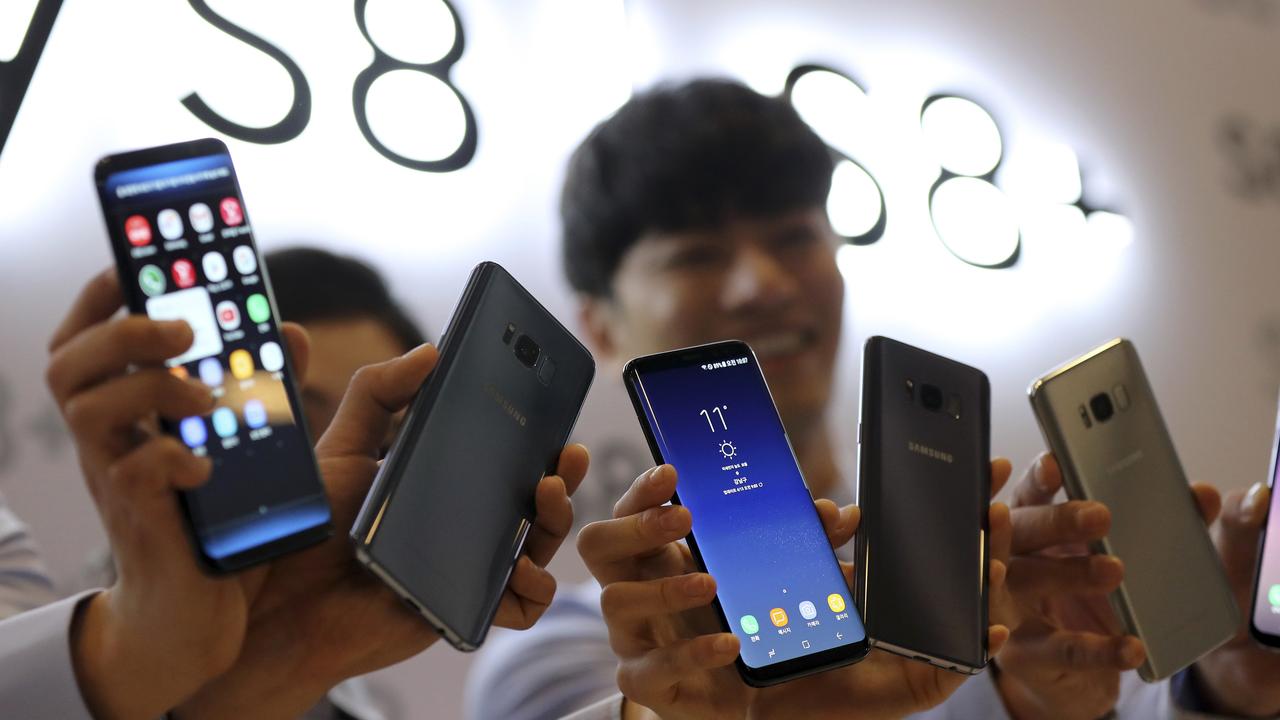Samsung smartphones in Seoul, South Korea