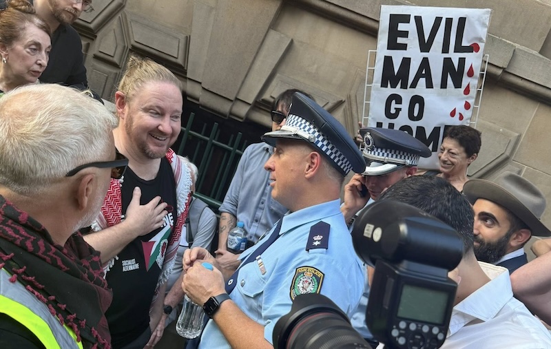 Herzog protests. Image: Peter Lalor