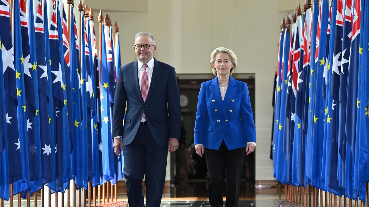 Anthony Albanese and Ursula von der Leyen