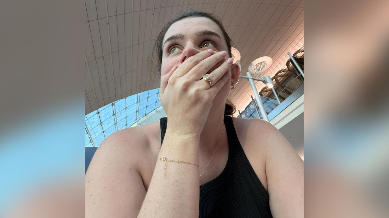 Australian Lucy Finter stranded at Dubai International Airport