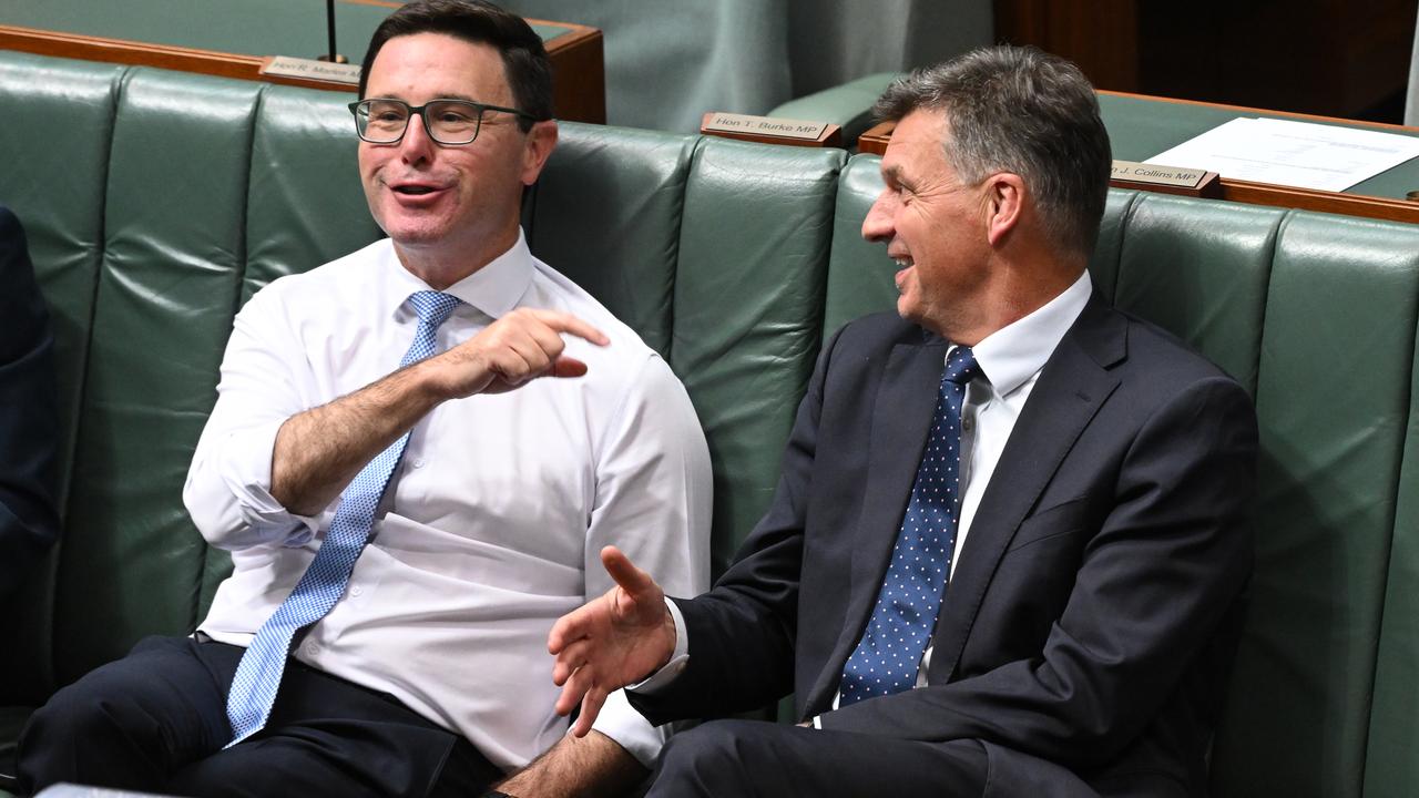 Opposition Leader Angus Taylor and David Littleproud.