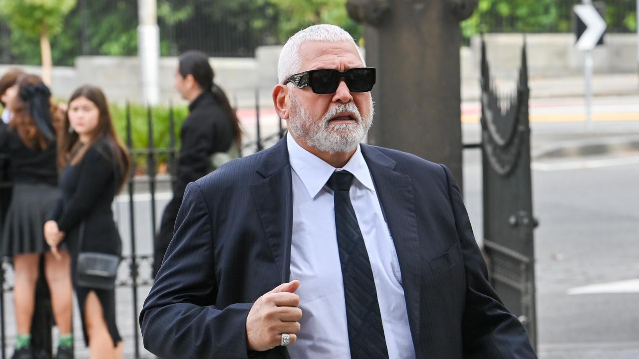 Mick Gatto at St Patrick's Cathedral in Melbourne in 2024