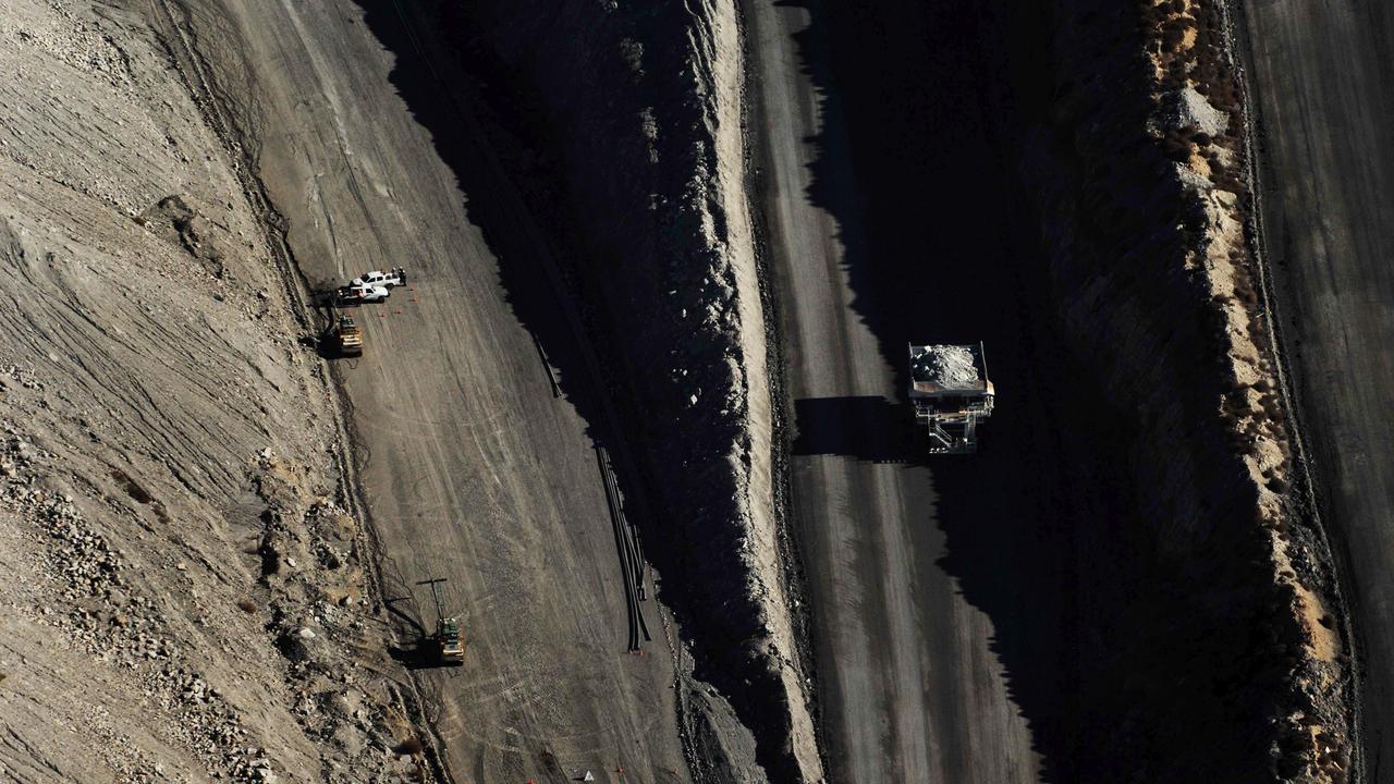 A coal truck hauls its load from an open cut mine (file image)