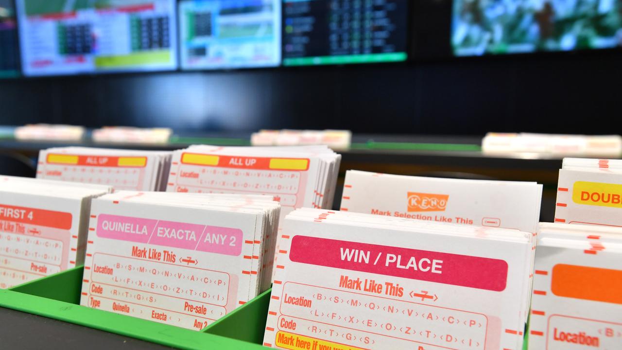 Betting slips inside a gambling venue (file image)