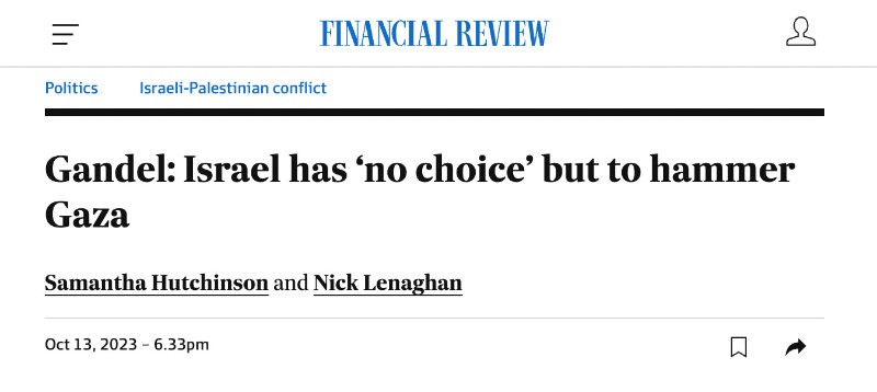 Gandel on Gaza