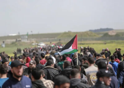 UniSuper members ‘divest from death’ on Palestine Land Day 