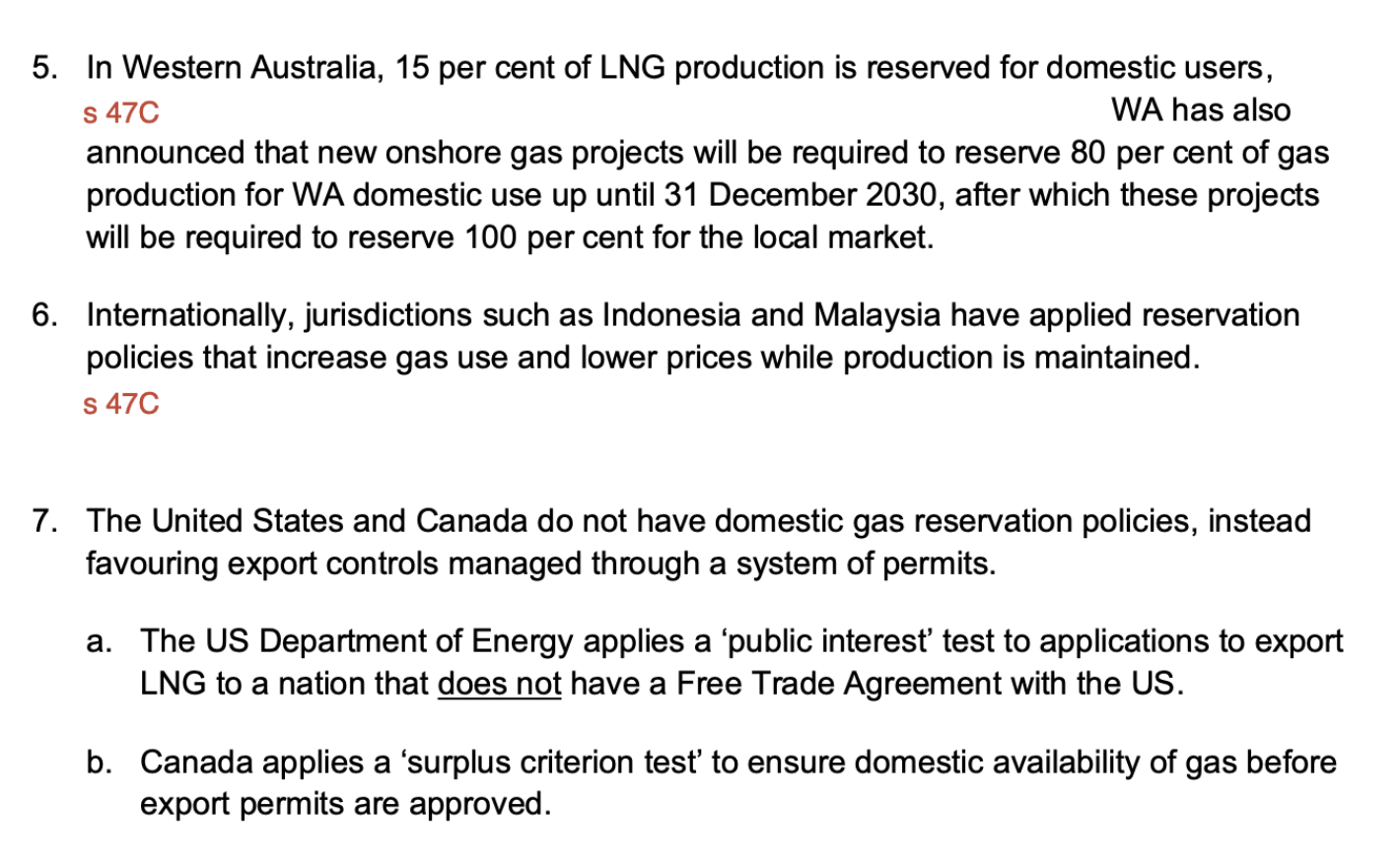 Government Advice Recently Release in an MWM FOI Fight (Source: Government)