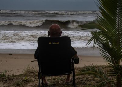 ‘It doesn’t get more powerful’: huge cyclone closes in