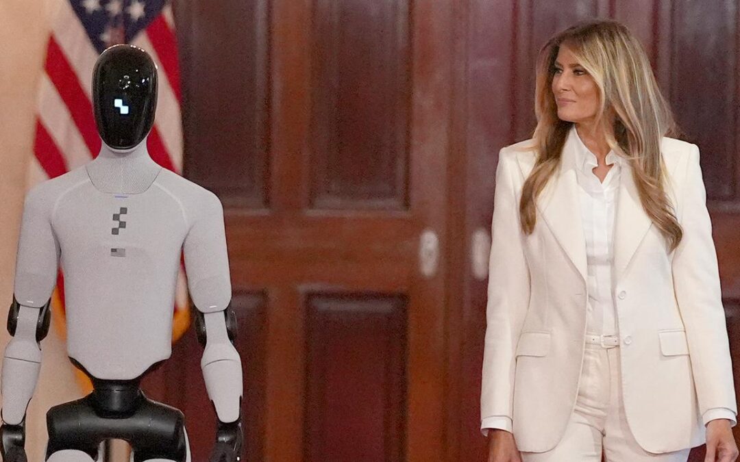 Robot joins Melania Trump to tout AI teachers