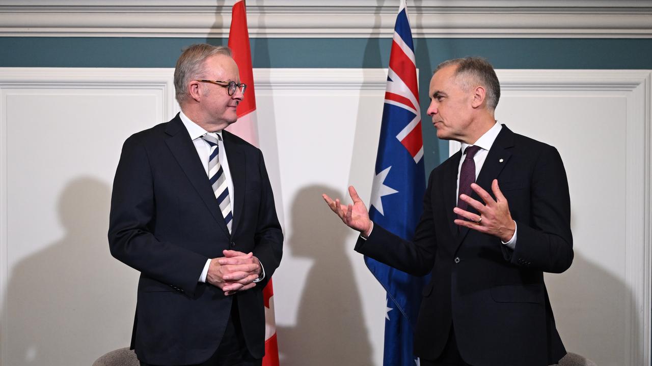 Anthony Albanese and Mark Carney (file image)