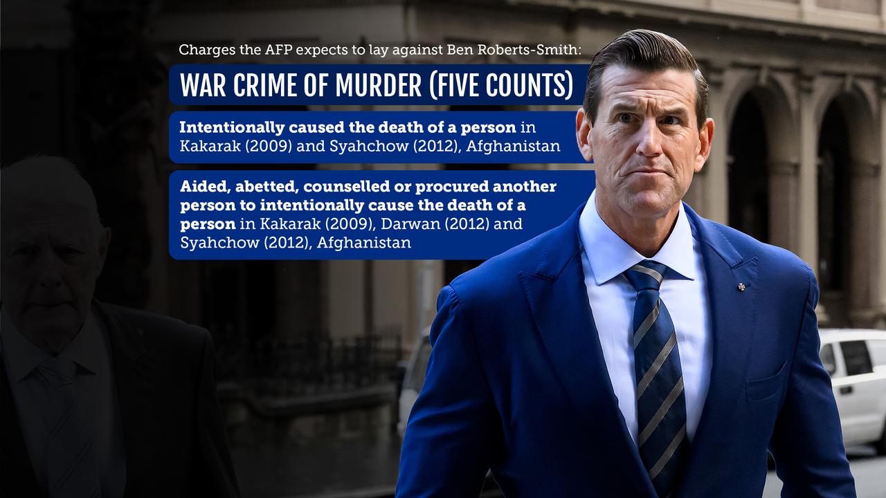 A graphic outlining the war crimes charges