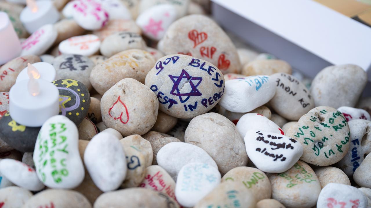 Mourners during a National Day of Mourning for the Bondi Beach victims