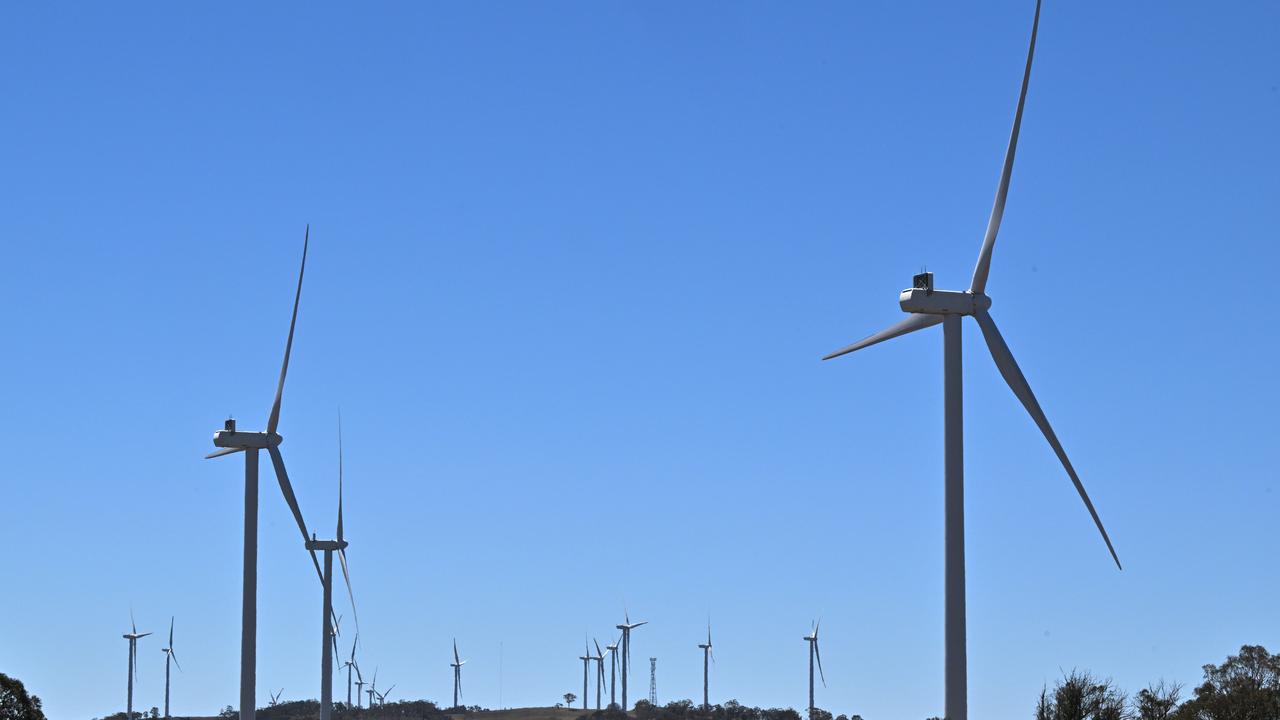 Wind turbines at the Collector Wind Farm, south of Goulburn, NSW