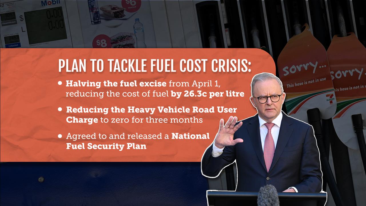 Graphic outlines the national plan to tackle the fuel cost crisis