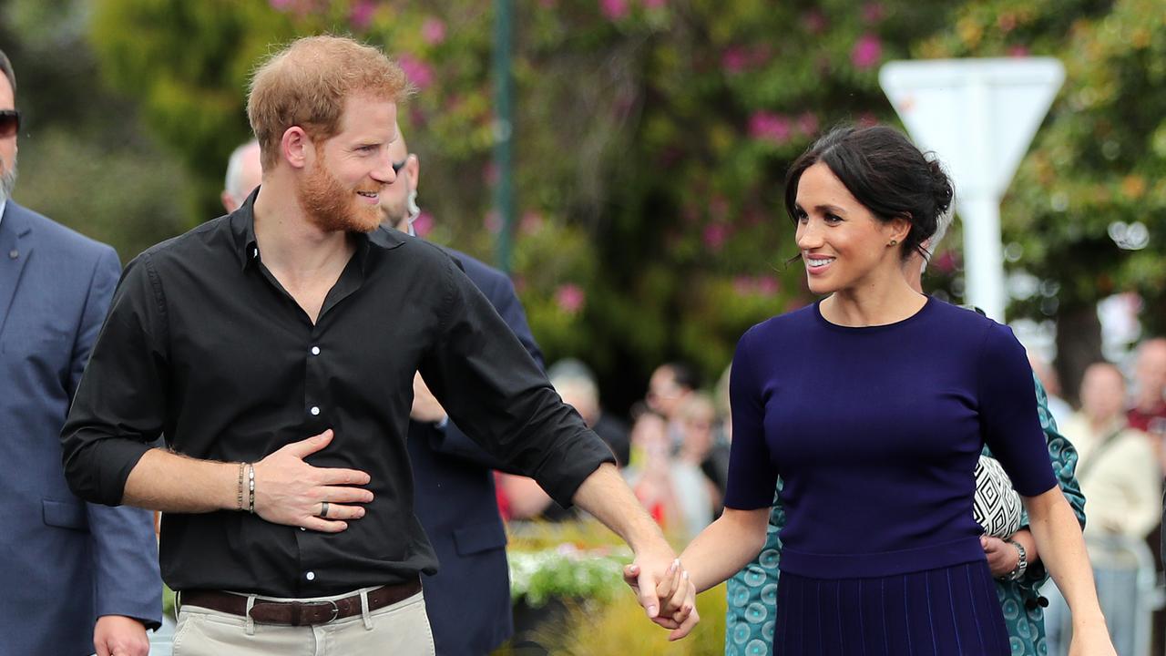 Harry and Meghan at the Rotorua Government Gardens in 2018