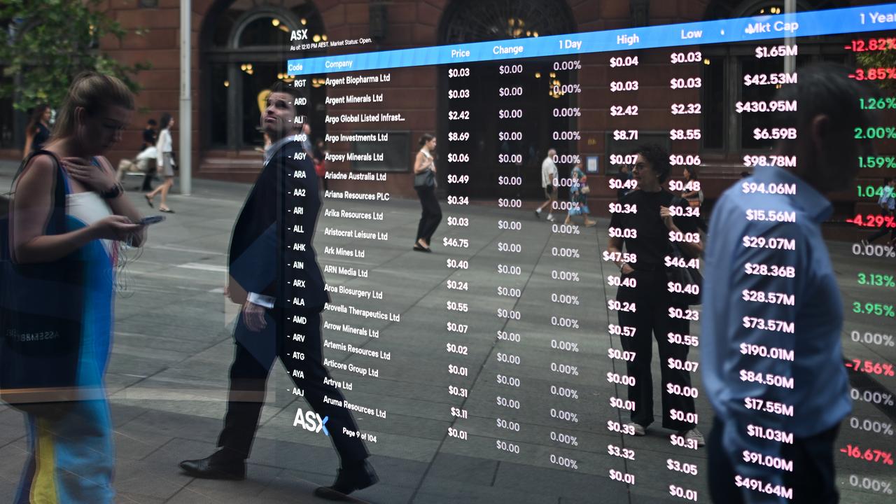 Stock information at the Australian Securities Exchange