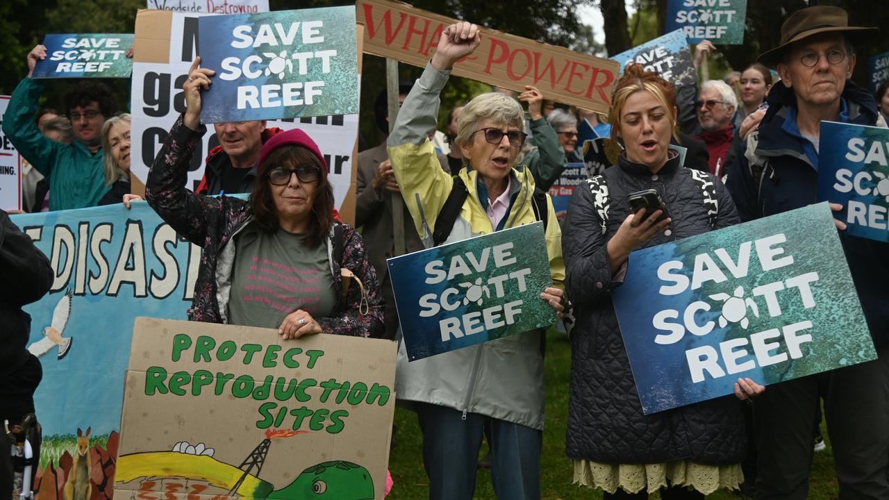 Anti-Woodside protesters