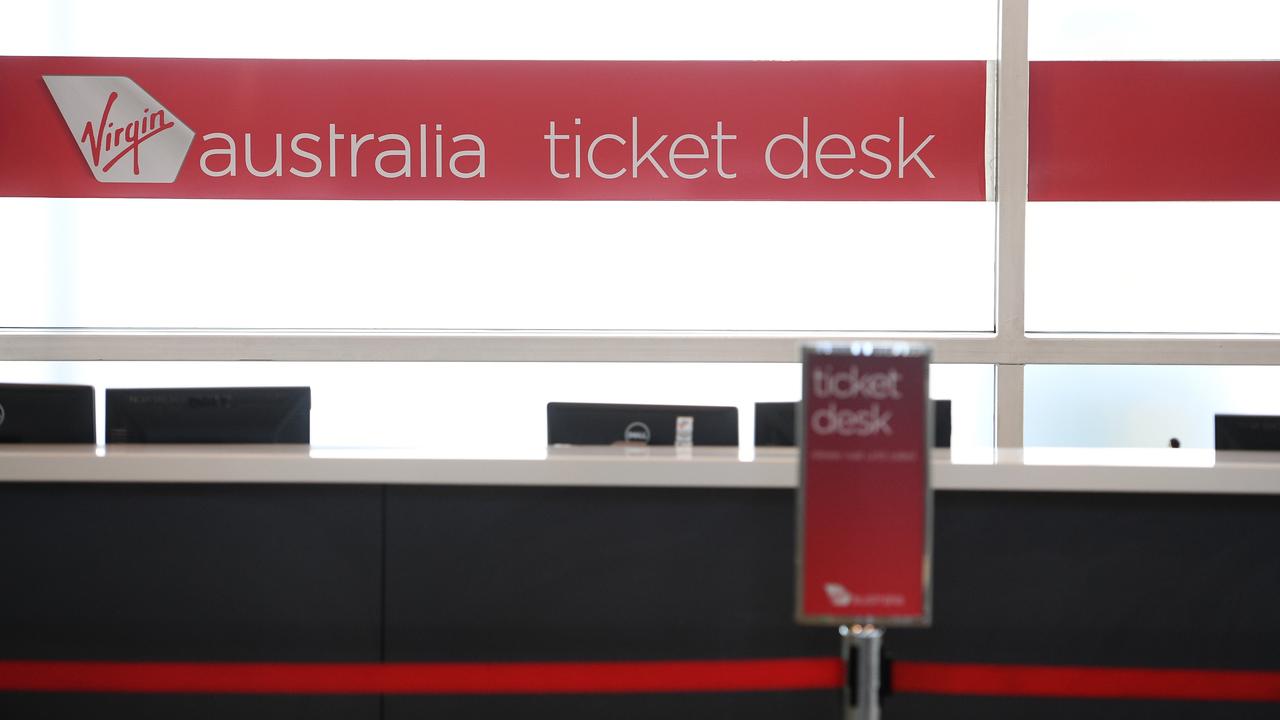 A Virgin Australia check-in area (file image)