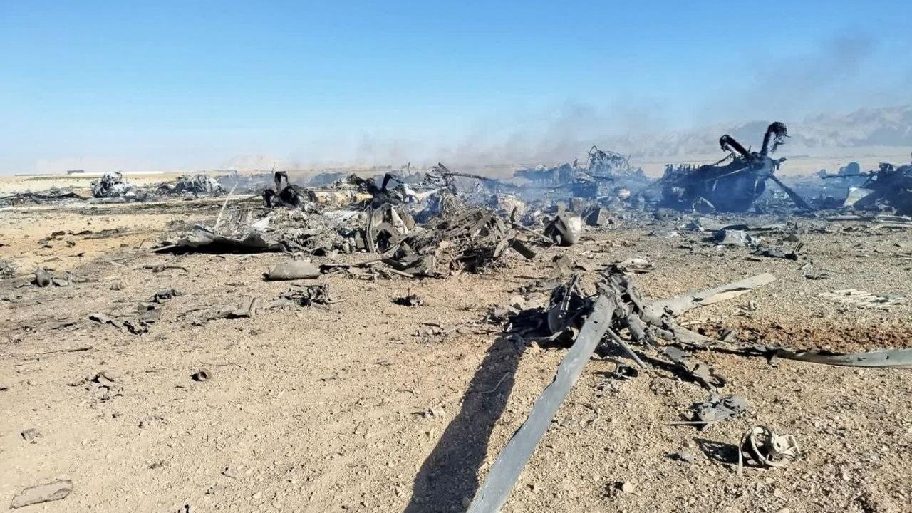 A picture claiming to be wreckage of US downed aircraft