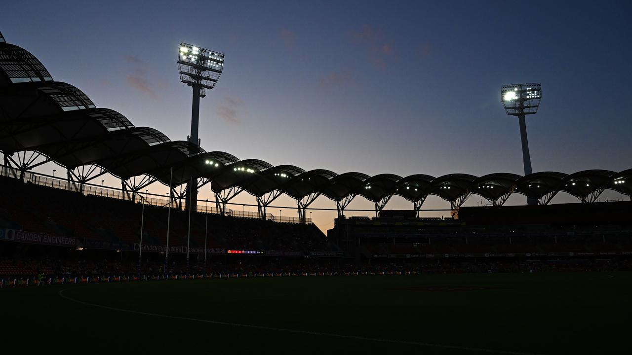 General view of AFL stadium lights