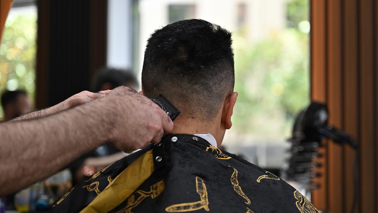 Man getting a hair cut
