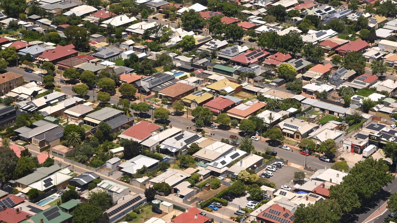 Residential housing is seen in Adelaide