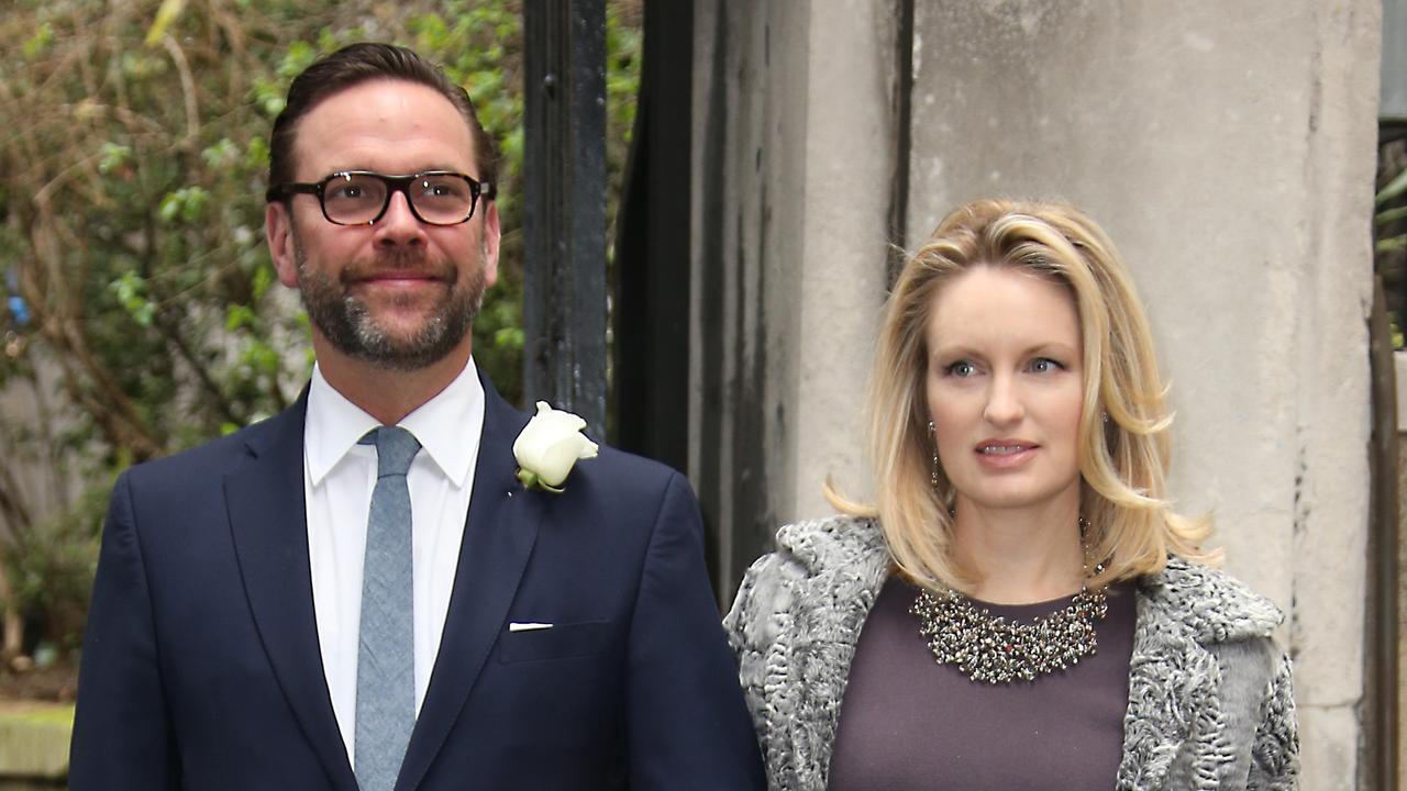 A file photo of James and Kathryn Murdoch