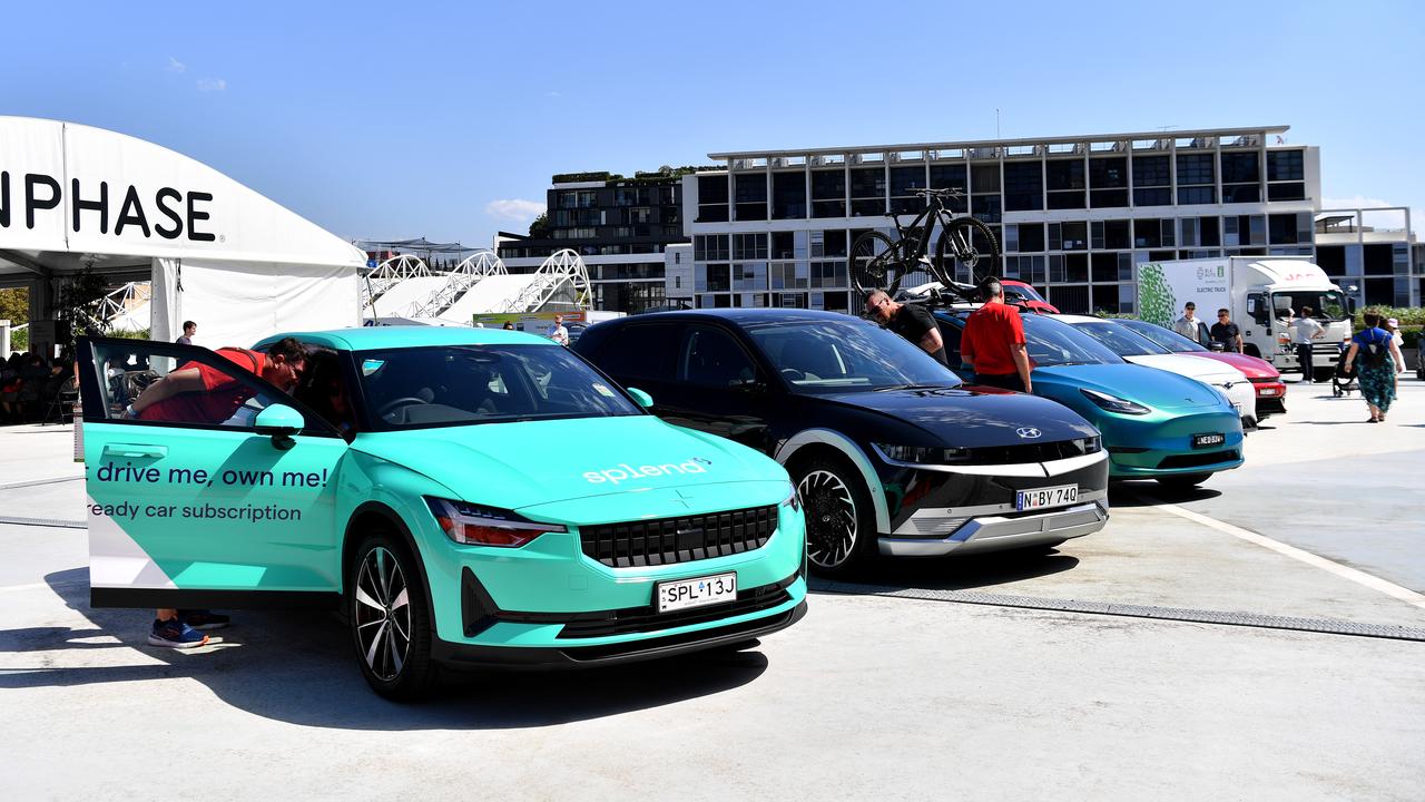 Electric vehicles at the Fully Charged Live expo in Sydney