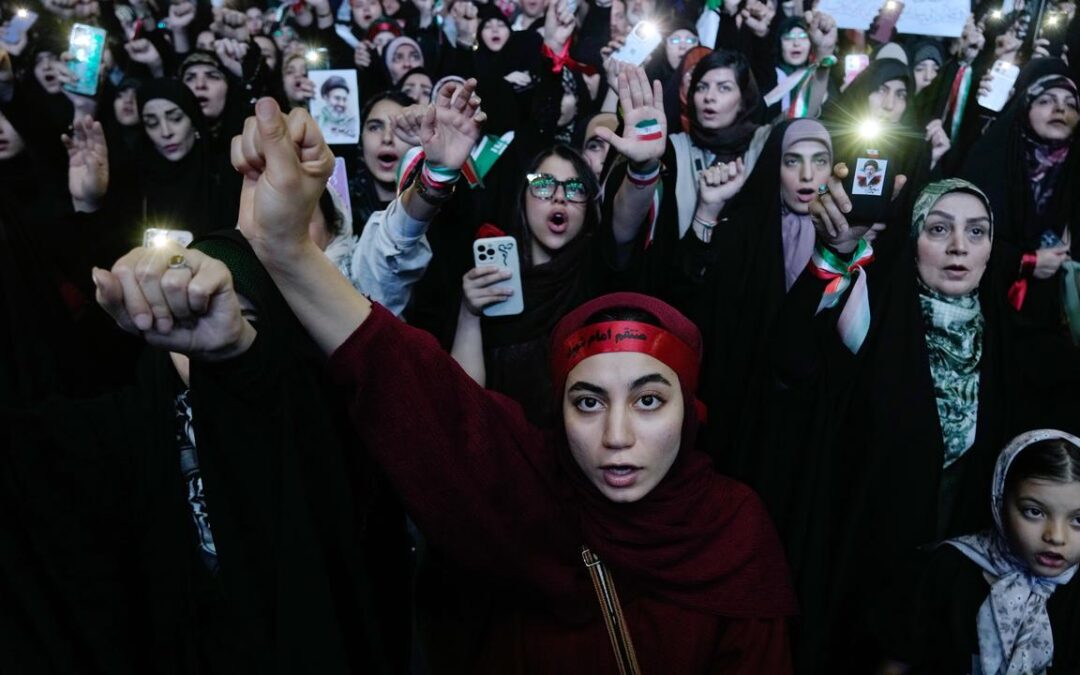 Shares drop, oil rebounds as US and Iran exchange fire