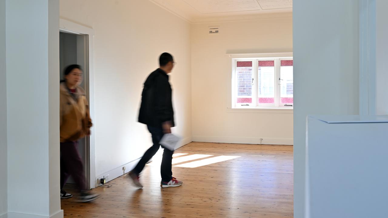 Buyers inspecting a house