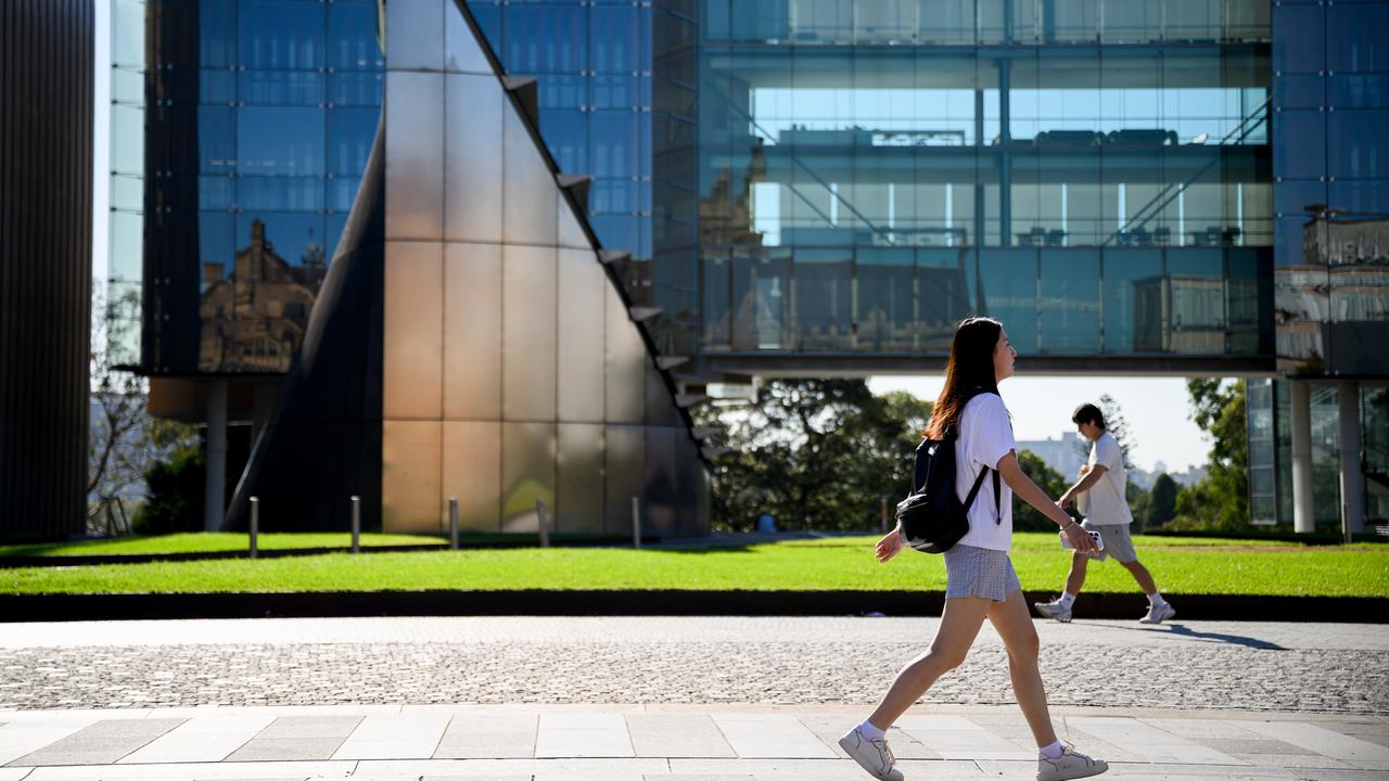 Students are seen at the University of Sydney, Camperdown