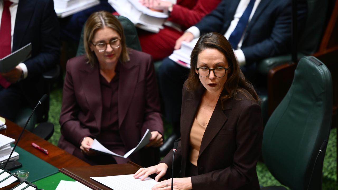 Victorian Treasurer Jaclyn Symes delivers the budget 2026/27 speech