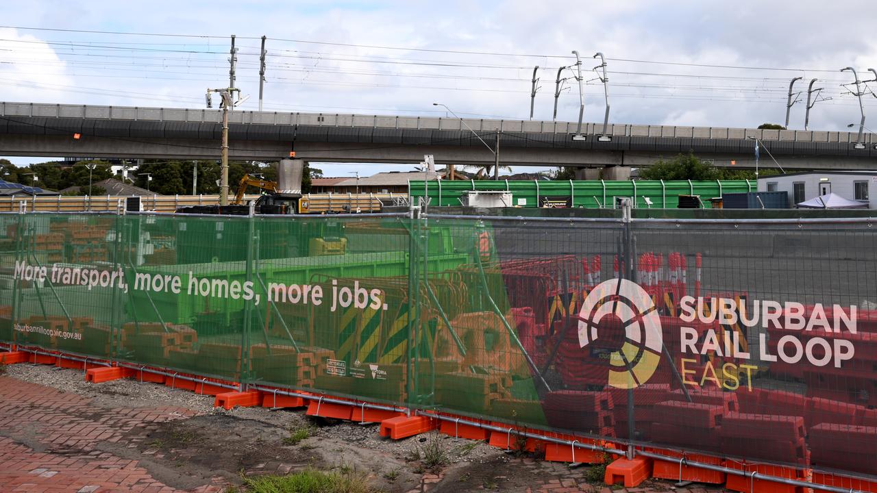Clayton Commuter Rail Loop construction work