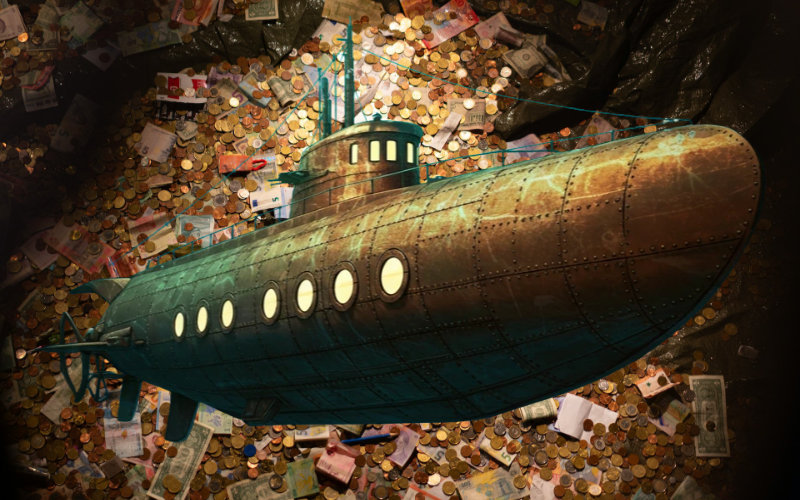 Submerged submarine
