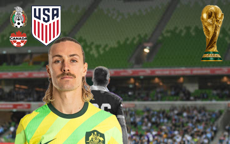Will Jackson Irvine (above) be playing in half-empty stadiums like this one during the World Cup? IMAGE AAP (Insets: FIFA, Wikipedia). 
