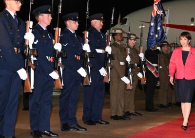 Japan’s ‘Iron Lady’ lands in Australia to shore up ties