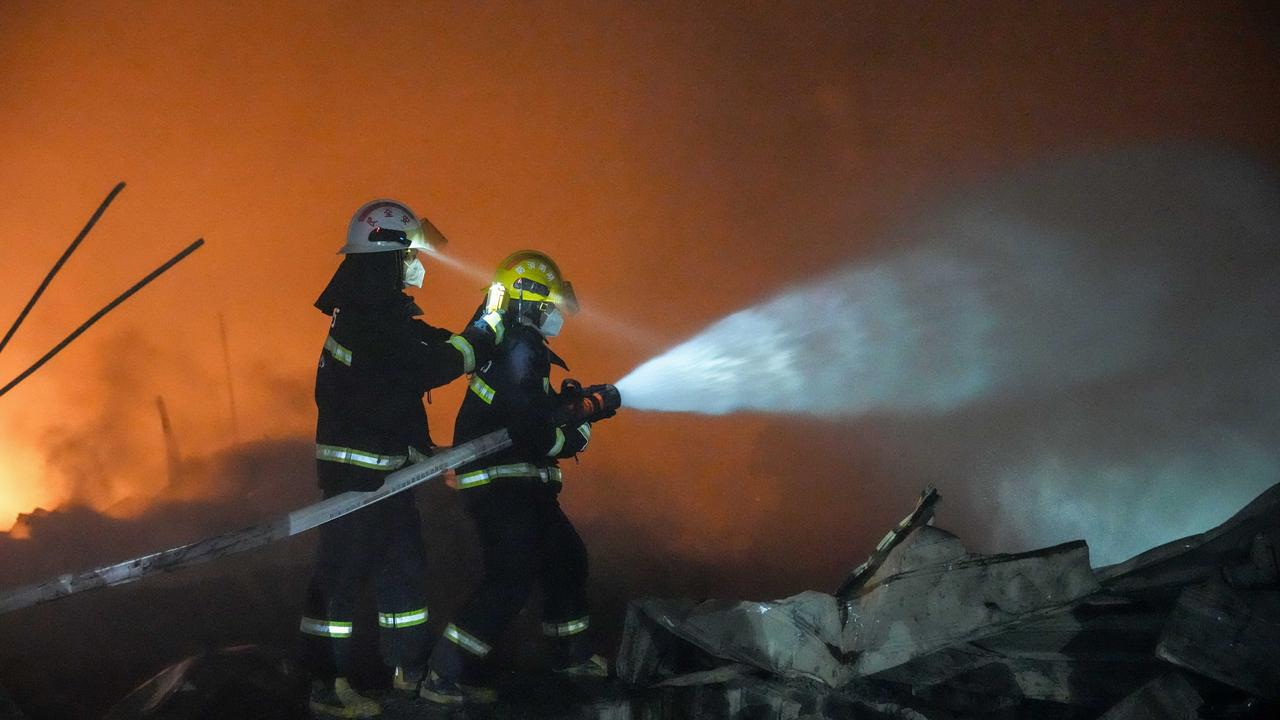 Firefighters at the scene 
