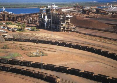 Hundreds of BHP workers back strike at key iron ore hub
