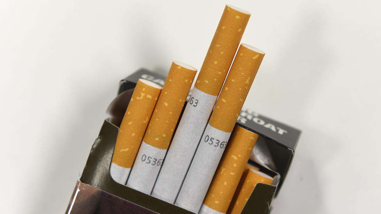 A packet of tobacco cigarettes pictured in Sydney
