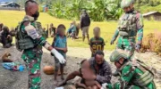 Indonesian military check on the impact of their operations on West Papuan refugees. (Image: Free West Papua Campaign)