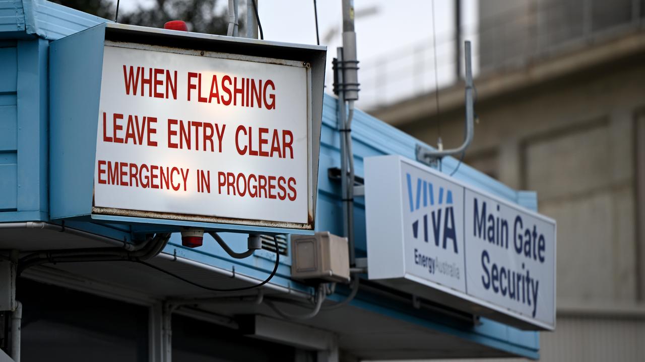Signage at the Viva Energy Refinery (file image)