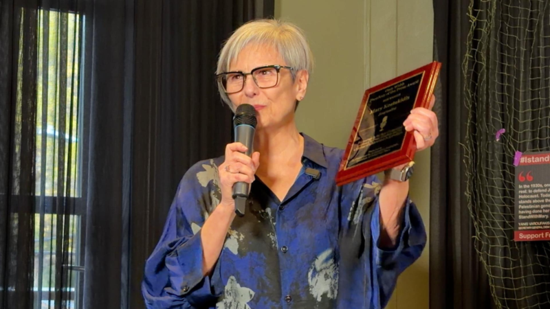 Mary Kostakidis with Freedom of the Press Award