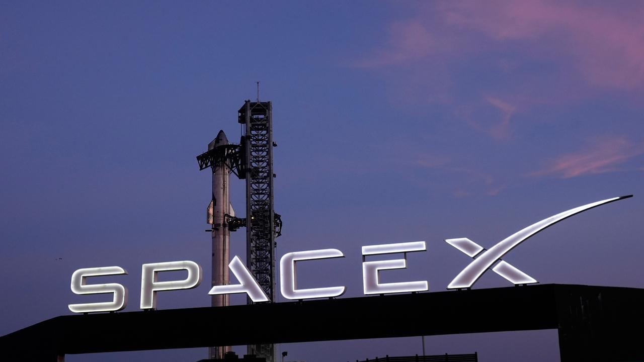 SpaceX launch pad and sign