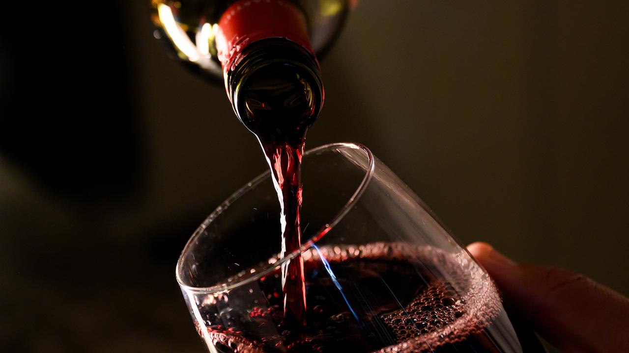 A glass of red wine