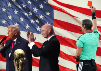 Red card. A birthday message from Australia to America