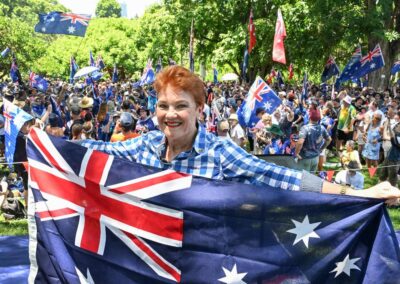 ‘Done it tough’: Hanson defends her billionaire backer