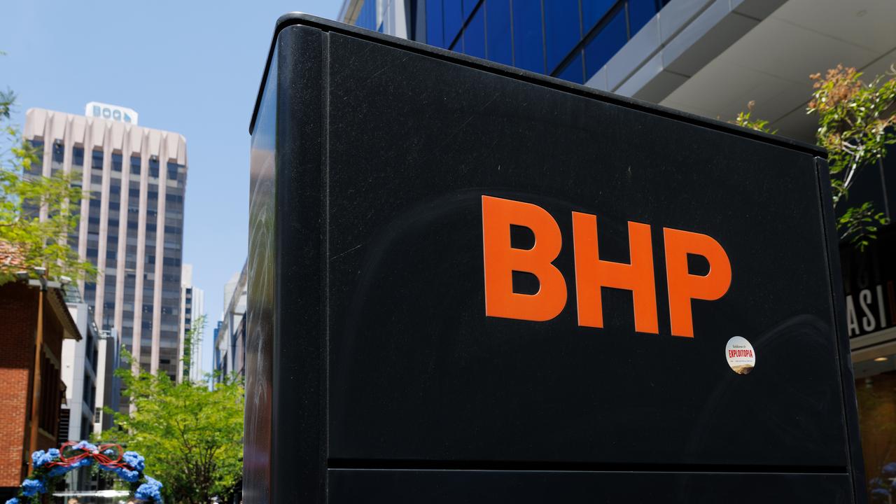 Signage outside BHP in Perth